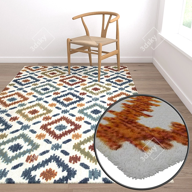 Luxury Carpet Set: High-Quality Textures 3D model image 5