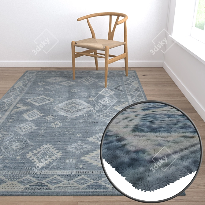 Luxury Carpet Set: High-quality Textures for Close and Wide Angles 3D model image 5