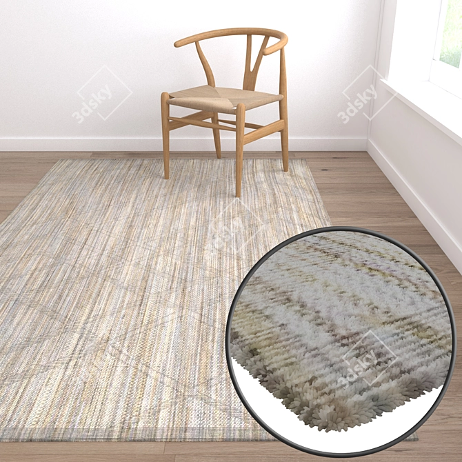 Luxury Carpet Set - High-Quality Textures 3D model image 5