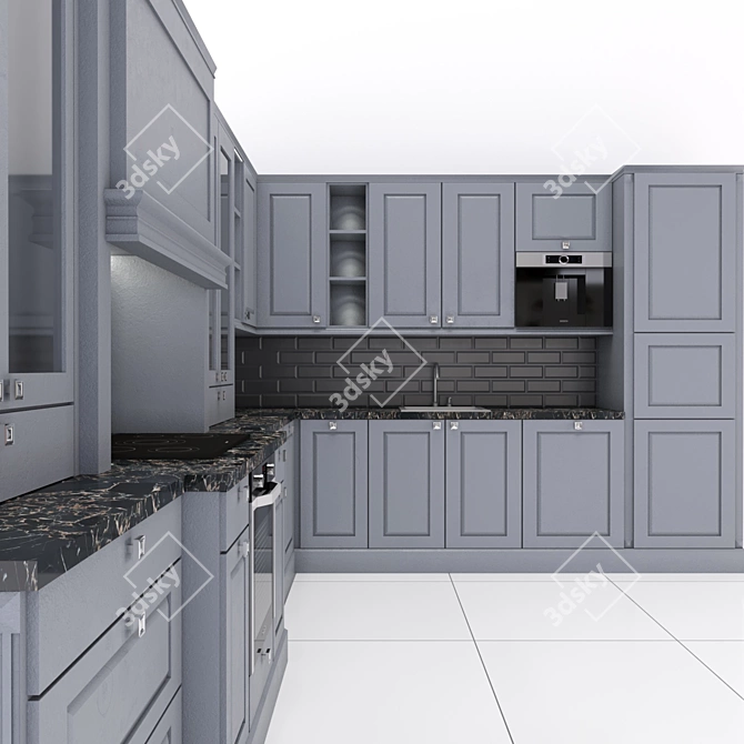 Stylish Kitchen Set: Practical and Modern 3D model image 3