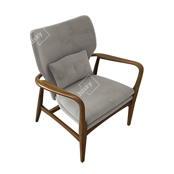 Aarhus Mid Century Armchair 3D model image 3