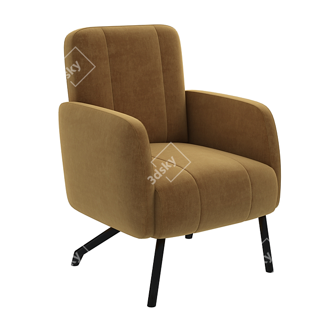 Elegant Euart Armchair: Style and Comfort 3D model image 1