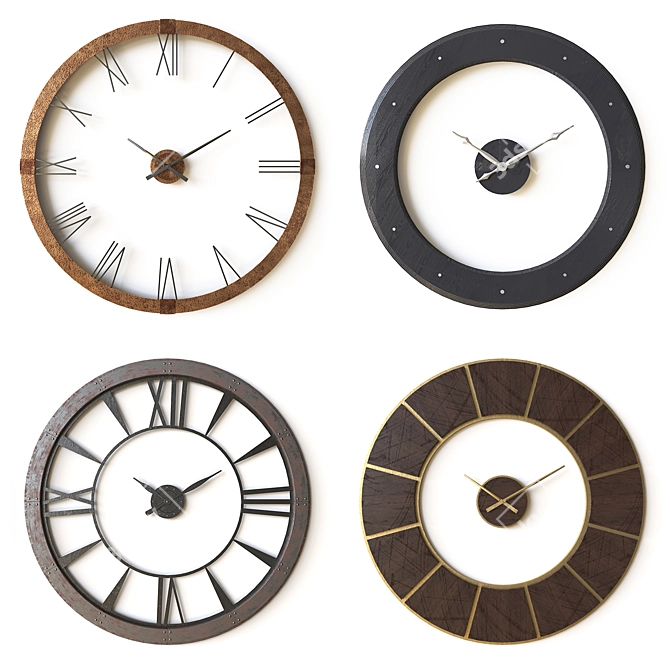 Timeless Elegance: Uttermost Wall Clock 3D model image 1