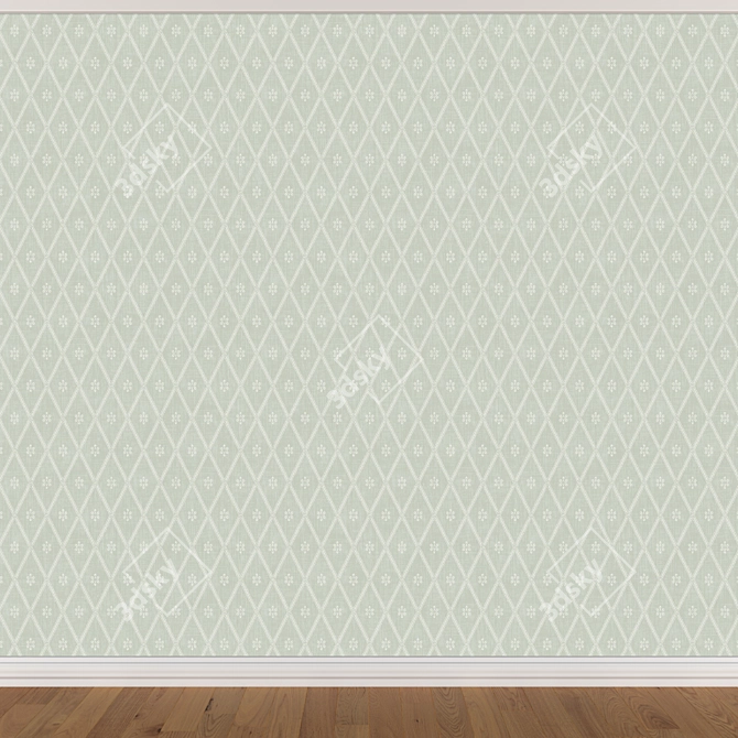 Seamless Wallpaper Set - 3 Colors 3D model image 3