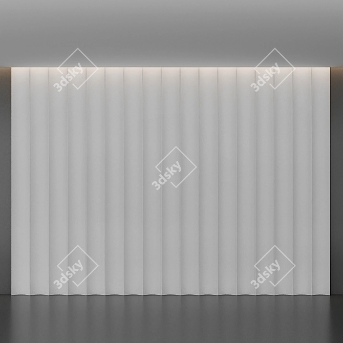 Modern 3D Wall Panel 3D model image 1