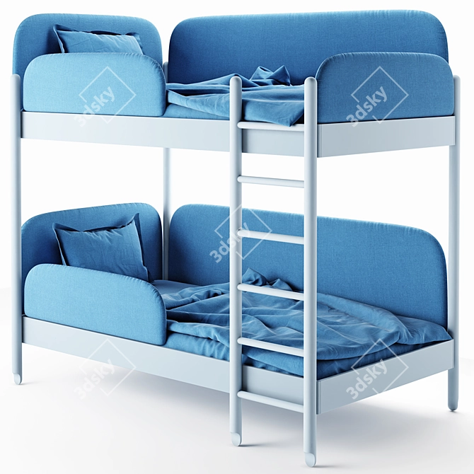 Modern Twin Bunk Bed 3D model image 1