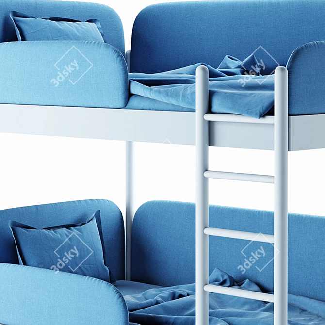 Modern Twin Bunk Bed 3D model image 4