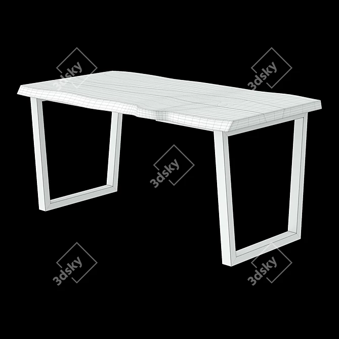 Rustic River Table by Slabs.Wood 3D model image 4