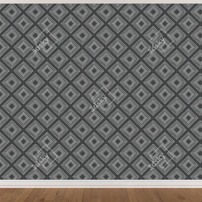 Seamless Wallpaper Set - 3 Colors 3D model image 4