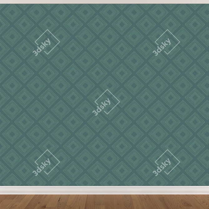 Seamless Wallpaper Set: 3 Colors 3D model image 4