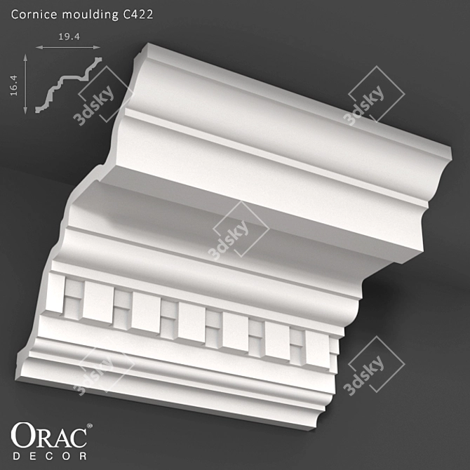 Classic Elegance: OM Cornice C422 3D model image 1