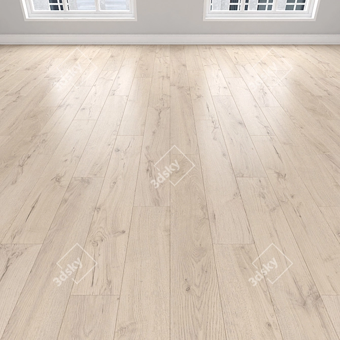 Oak Parquet: Herringbone, Linear & Chevron 3D model image 2