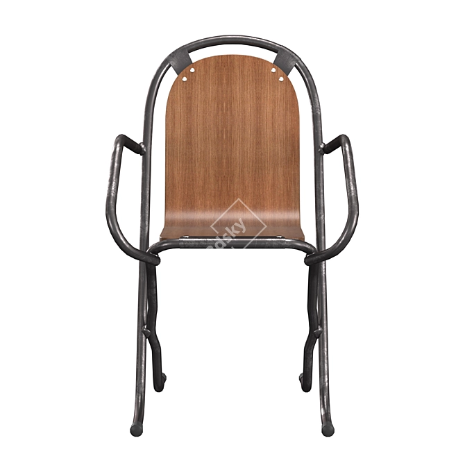 Vintage Sebel Ply Chair MS-846M-ST 3D model image 2