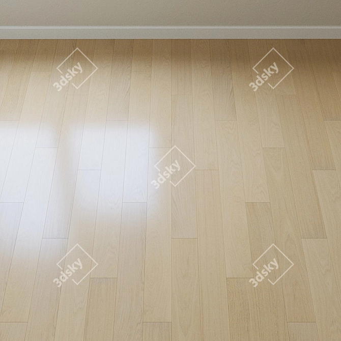 French Oak Parquet Board 3D model image 2