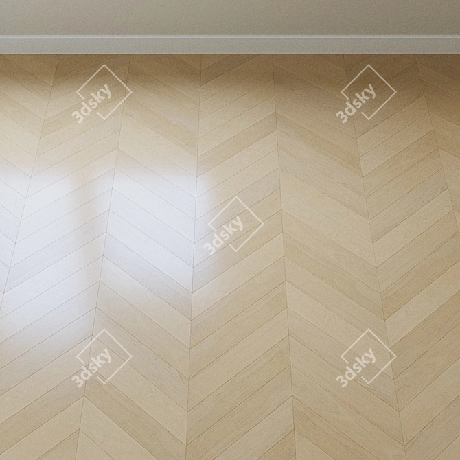 French Oak Parquet Board 3D model image 3