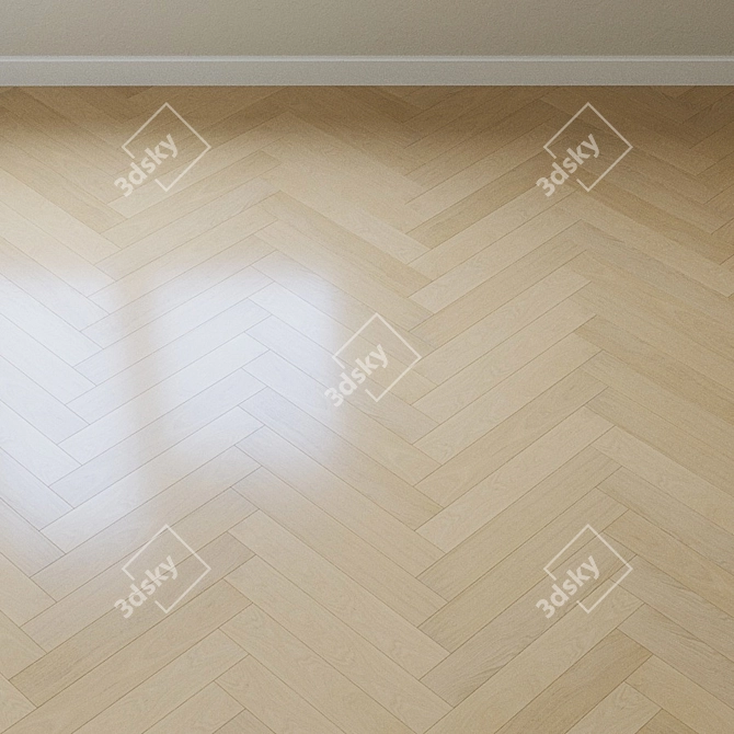 French Oak Parquet Board 3D model image 4