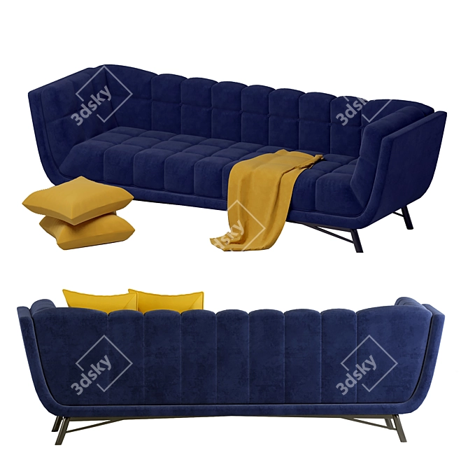 Elegant Emma Sofa: Modern Tuxedo Style 3D model image 2