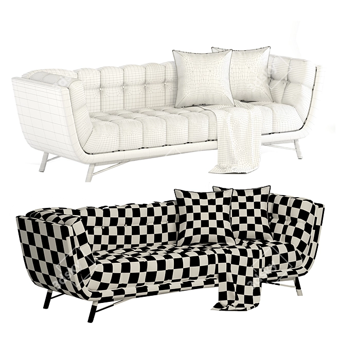 Elegant Emma Sofa: Modern Tuxedo Style 3D model image 5