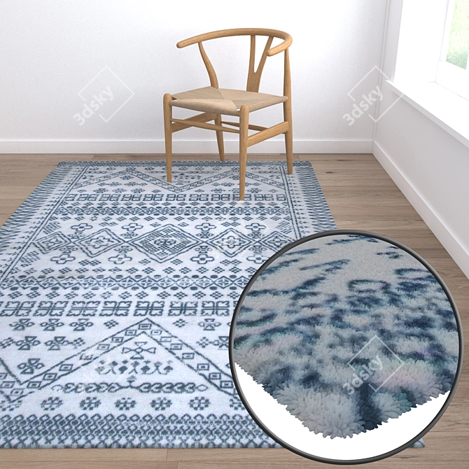 Luxury Carpet Set: High-Quality Textures for Close and Distant Perspectives 3D model image 5