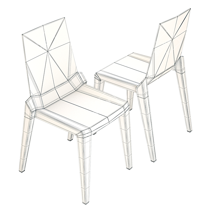 Sleek Mist Dining Chair: Elegant Acrylic Design 3D model image 4