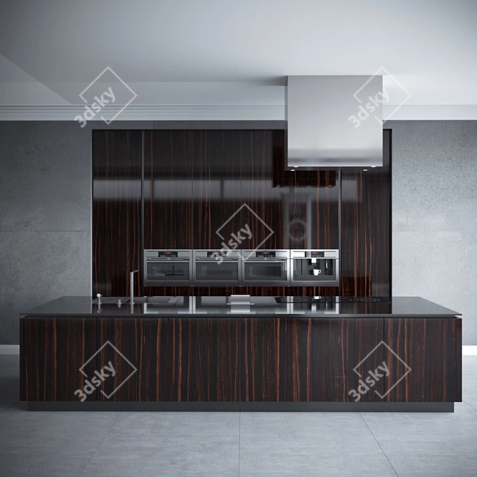 Art Deco Kitchen Set - Soul Wood 3D model image 2