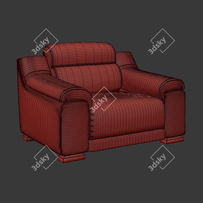 Elegant Allison Sofa: Timelessly Stylish 3D model image 3