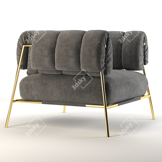 Tirella Swatch-Inspired Armchair 3D model image 2