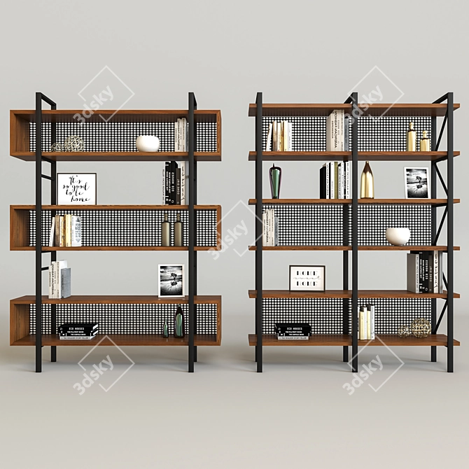 Modern Height Rack - Vray & Corona Engine 3D model image 1