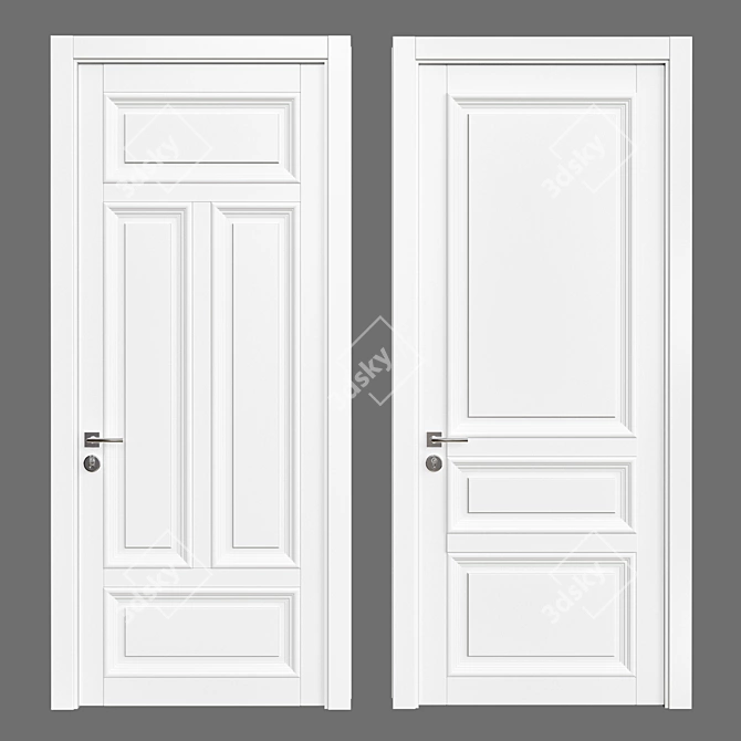 33 Doors: Stylish and Durable Selection 3D model image 1