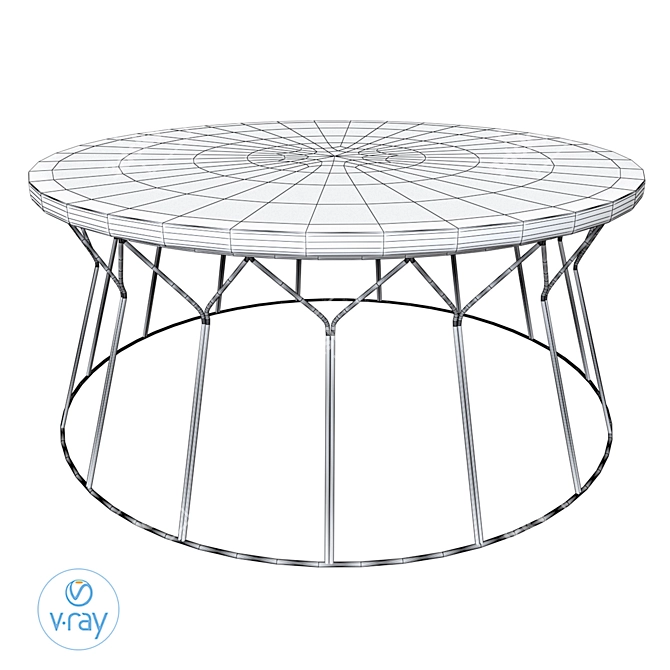 Sleek Modern Deion Coffee Table 3D model image 3