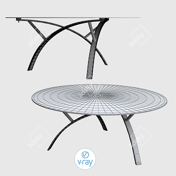Modern Quandro Coffee Table 3D model image 3