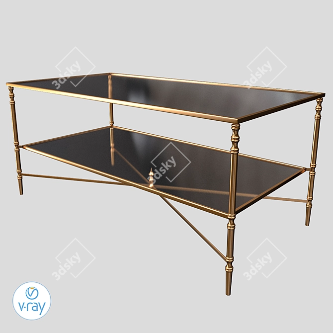 Caila Storage Coffee Table 3D model image 2