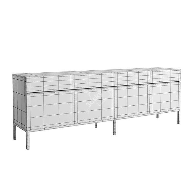 Contemporary Ligna Sideboard with Ethnicraft Design 3D model image 2