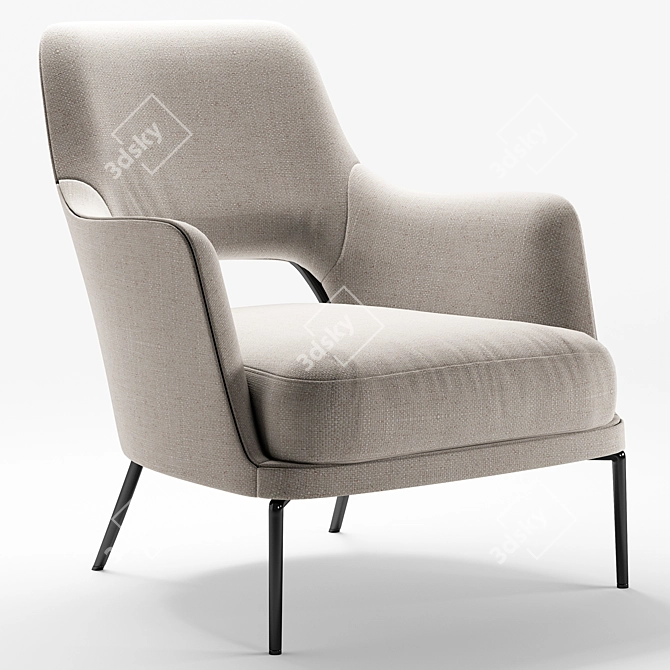 Elegant Flexform Joyce Armchair 3D model image 1