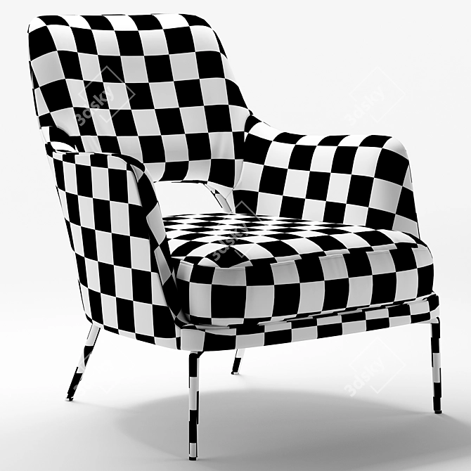 Elegant Flexform Joyce Armchair 3D model image 4