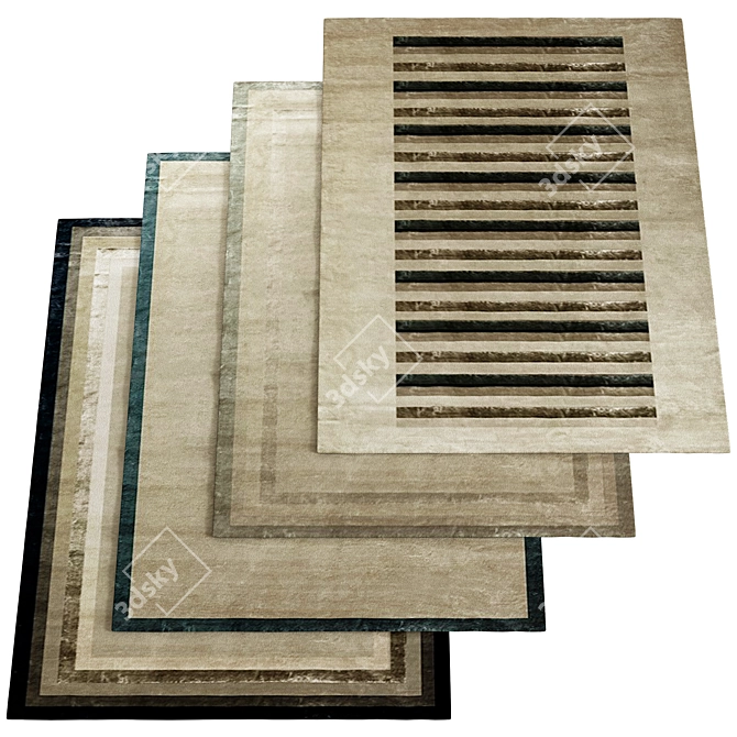 Elegant 200x300cm Carpet 3D model image 1