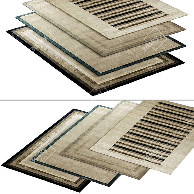Elegant 200x300cm Carpet 3D model image 2