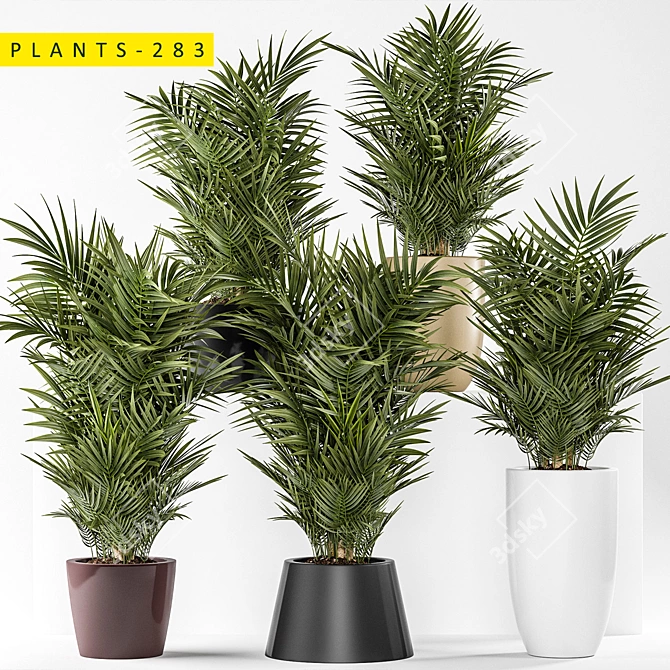 Diverse Plant Collection: 283 Varieties 3D model image 1