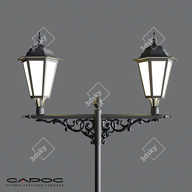 Elegant Cast Support with Dual Lights 3D model image 3