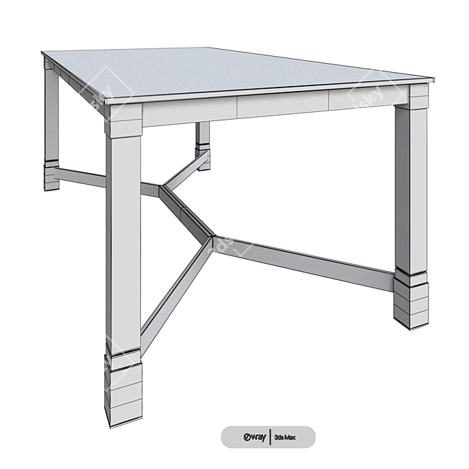 Modern Farmingdale Coffee Table: Sleek Design, Two Options 3D model image 2