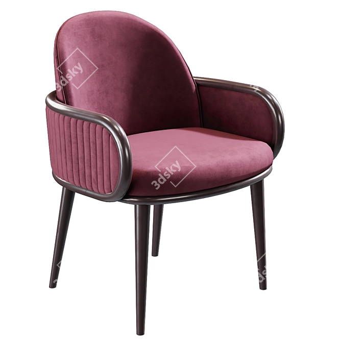 Elegant Gala Tudor Chair+Table 3D model image 3