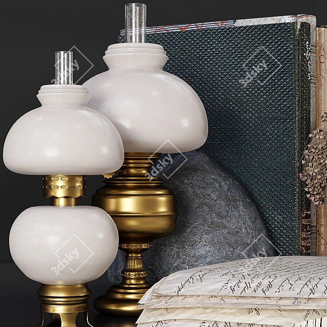 Vintage Decorative Set 3D model image 3