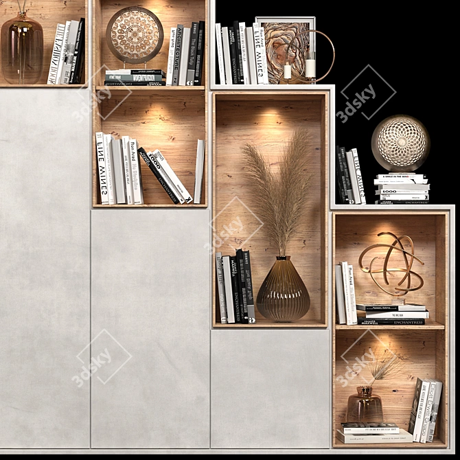 Elegant Storage Solution: Decorative Wardrobe 3D model image 2