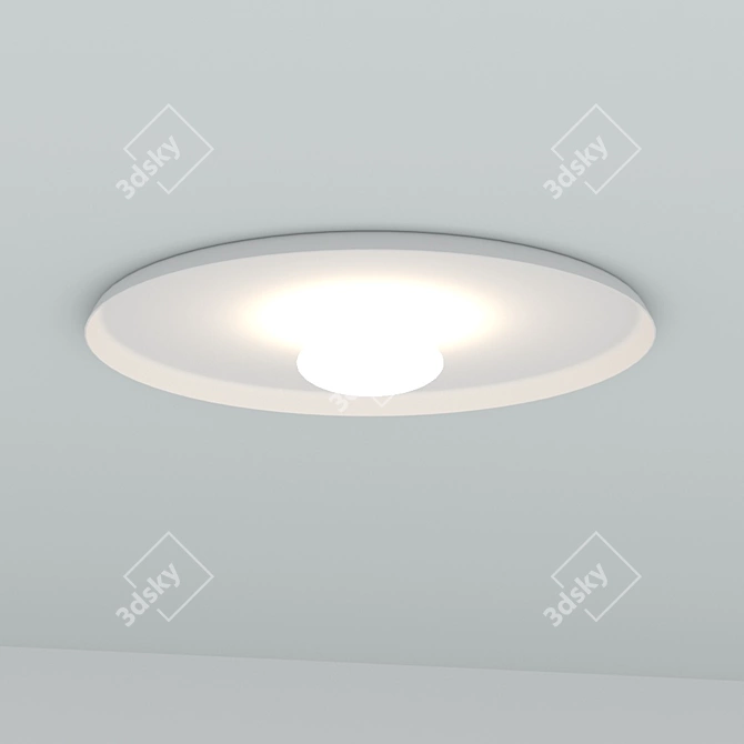 Modern Aluminum Ceiling Lamp 3D model image 1