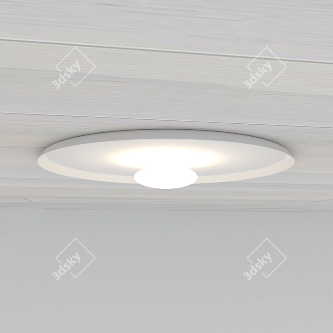 Modern Aluminum Ceiling Lamp 3D model image 2