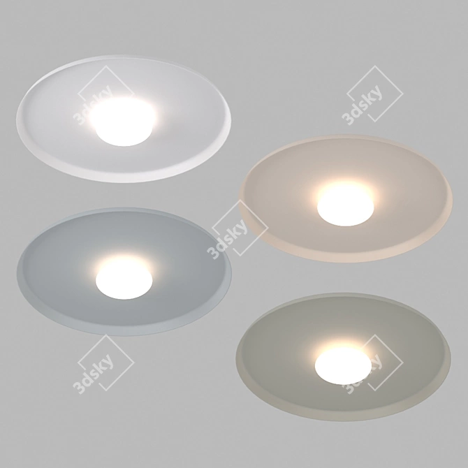 Modern Aluminum Ceiling Lamp 3D model image 5