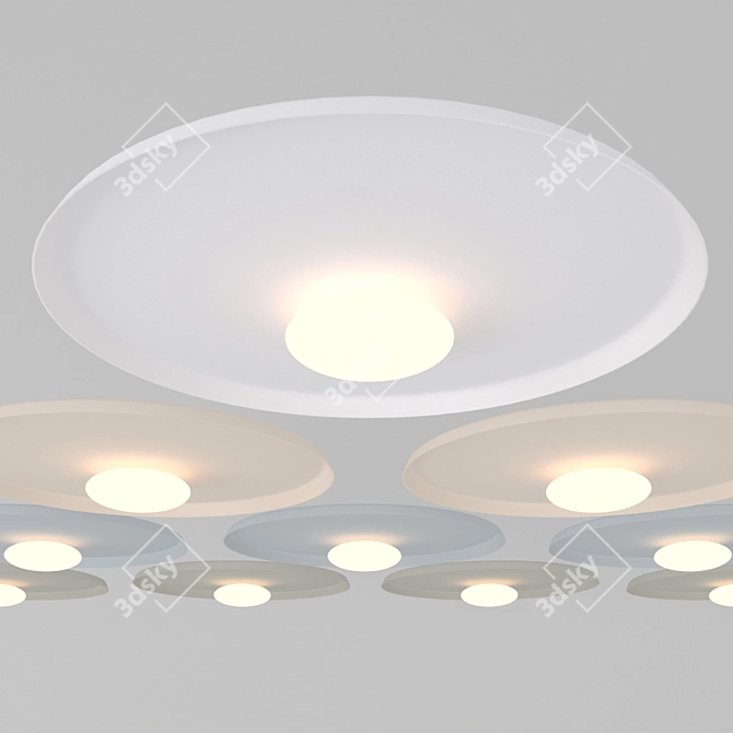 Modern Aluminum Ceiling Lamp 3D model image 7