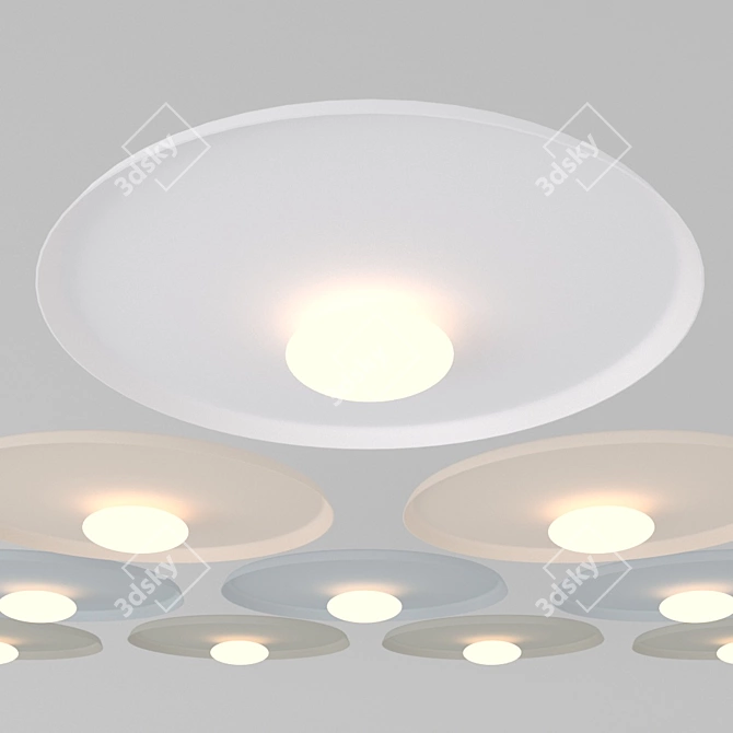 Modern Aluminum Ceiling Lamp 3D model image 8