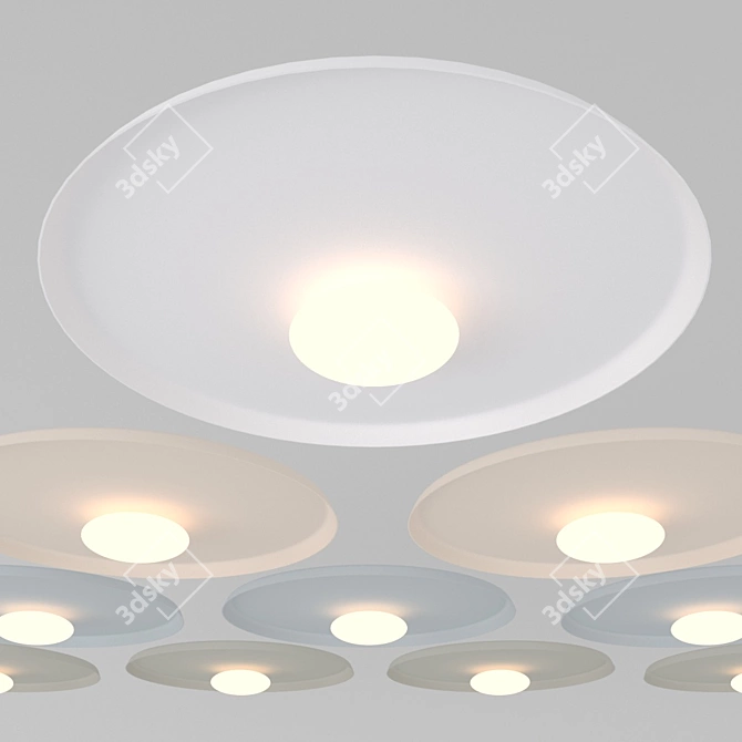 Modern Aluminum Ceiling Lamp 3D model image 9