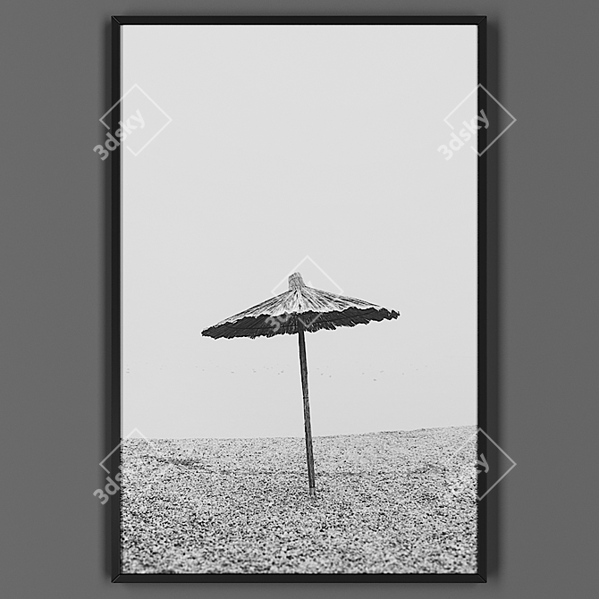 Black Framed Picture 3D model image 1